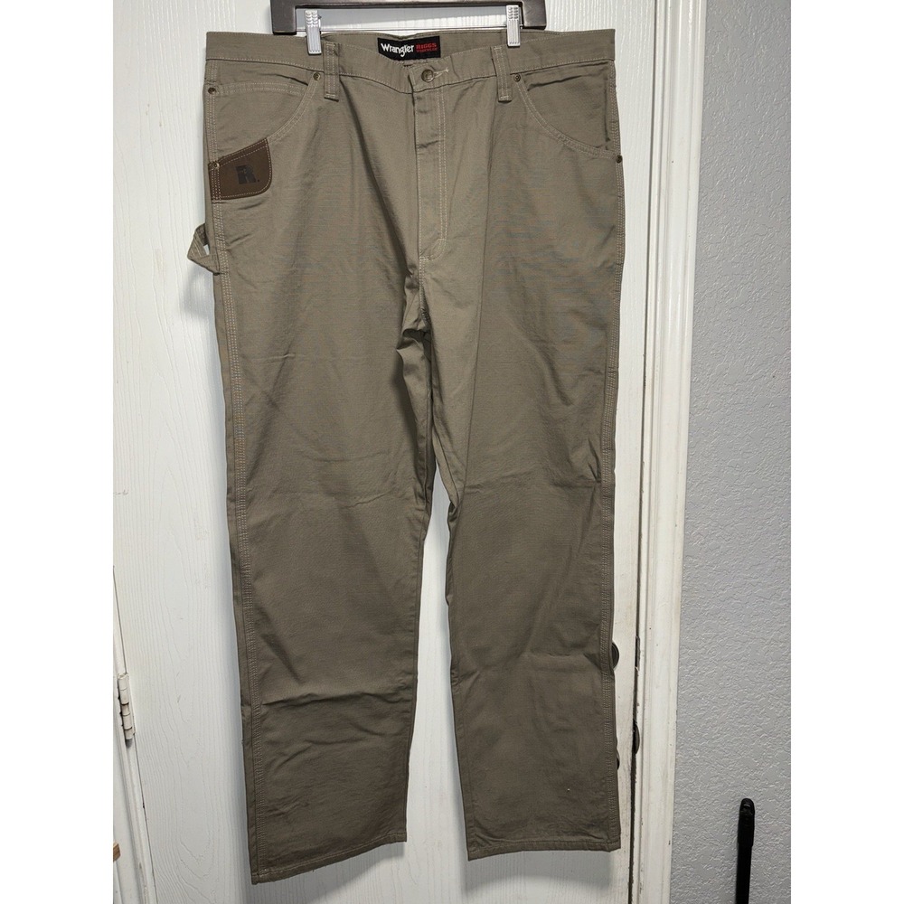 Wrangler Riggs Workwear Ripstop Carpenter Pants Khaki‎ Men's 42X34